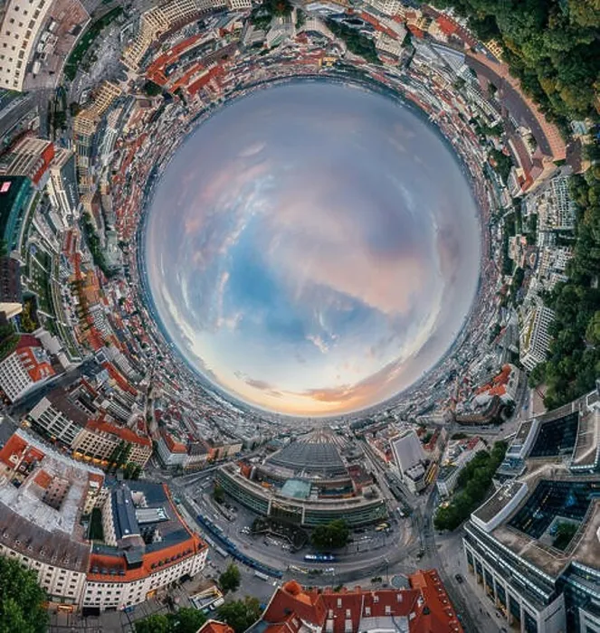 Framed Print : Munich city air drone 360 vr virtual reality panorama Framed Print : Munich city air drone 360 vr virtual reality panorama