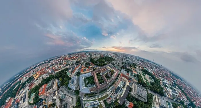 Framed Print : Munich city air drone 360 vr virtual reality panorama Framed Print : Munich city air drone 360 vr virtual reality panorama