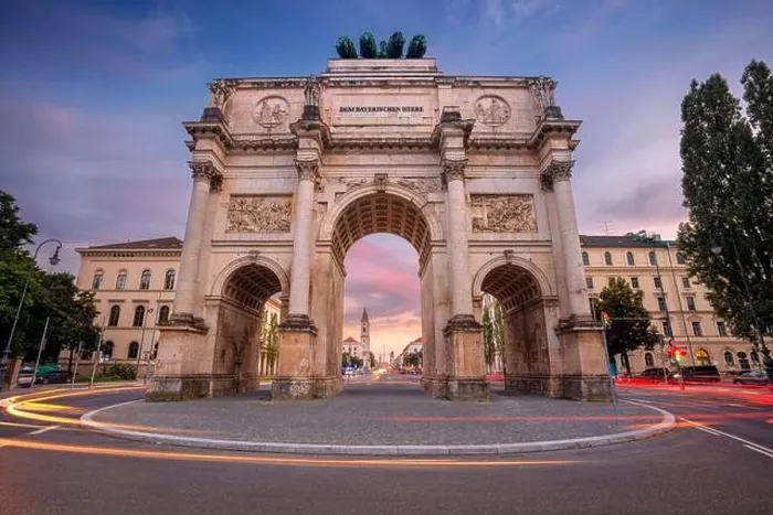 Framed Print : Munich, Germany. Cityscape image of Munich, Bavaria, Germany with the Siegestor at summer sunset Framed Print : Munich, Germany. Cityscape image of Munich, Bavaria, Germany with the Siegestor at summer sunset