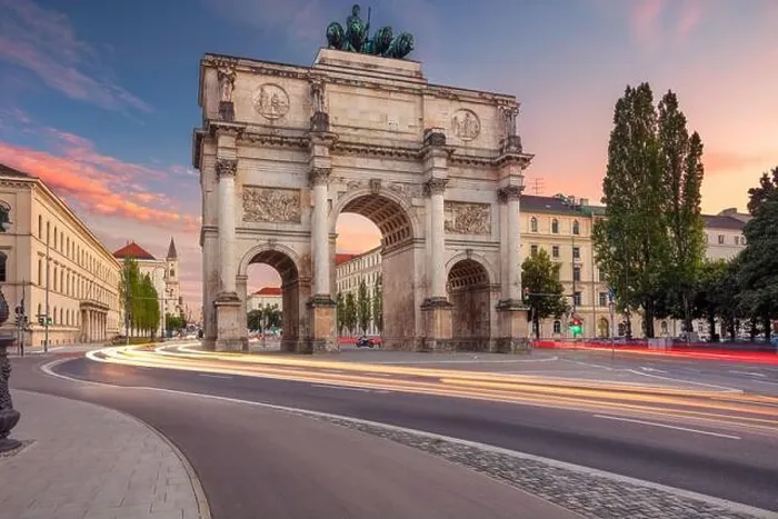 Framed Print : Munich, Germany. Cityscape image of Munich, Bavaria, Germany with the Siegestor at summer sunset Framed Print : Munich, Germany. Cityscape image of Munich, Bavaria, Germany with the Siegestor at summer sunset