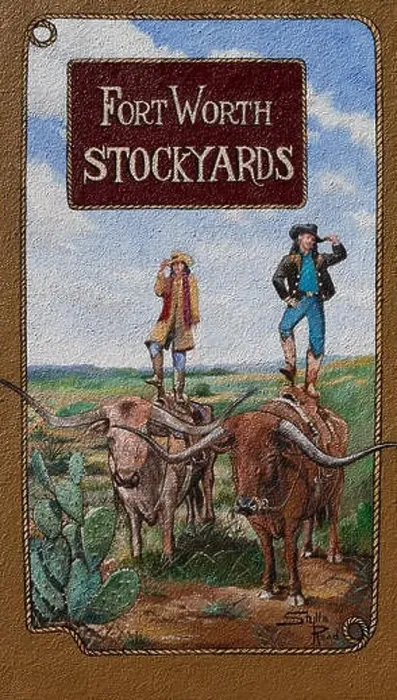 Framed Print : Mural by artist Stylle Read inside the Stockyards Visitor Information Center in Fort Worth, Texas Framed Print : Mural by artist Stylle Read inside the Stockyards Visitor Information Center in Fort Worth, Texas