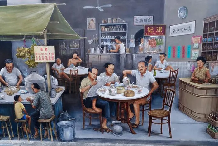 Framed Print : Detail of a mural by Singaporean artist Yip Yew Chong in Chinatown Framed Print : Detail of a mural by Singaporean artist Yip Yew Chong in Chinatown