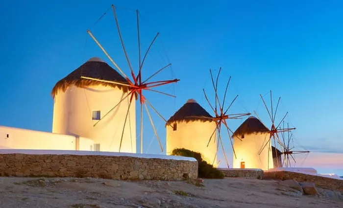 Framed Print : Mykonos night evening landscape with a windmills, Mykonos Island, Cyclades Islands, Greece Framed Print : Mykonos night evening landscape with a windmills, Mykonos Island, Cyclades Islands, Greece