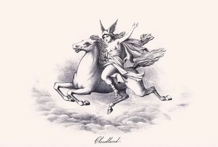 Framed Print : Mythological horse illustration Framed Print : Mythological horse illustration