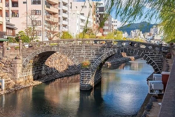 Nagasaki, Japan at Megane 'Spectacles' Bridge