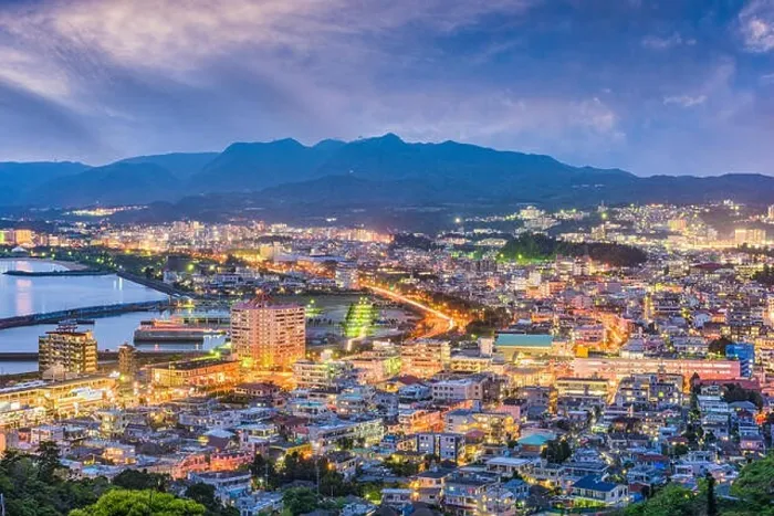 Framed Print : Nago, Okinawa, Japan downtown skyline Framed Print : Nago, Okinawa, Japan downtown skyline