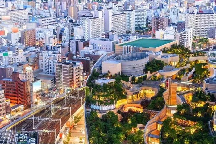 Framed Print : Namba Parks, Osaka, Japan cityscape and view Framed Print : Namba Parks, Osaka, Japan cityscape and view