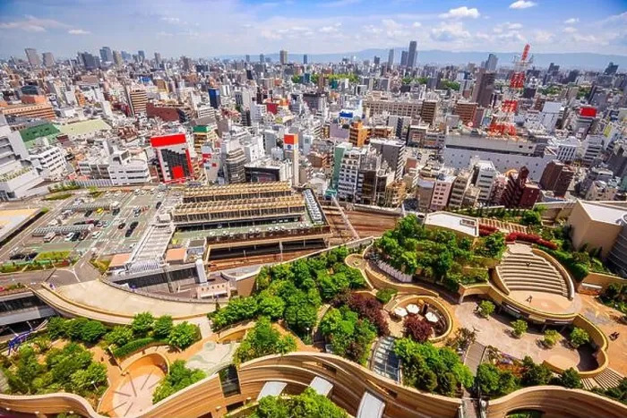 Framed Print : Namba Parks, Osaka, Japan cityscape and view Framed Print : Namba Parks, Osaka, Japan cityscape and view