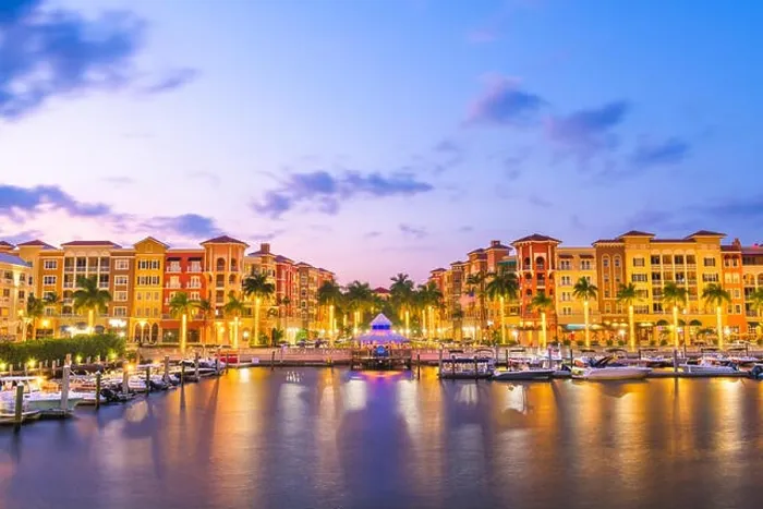 Framed Print : Naples, Florida, USA downtown skyline at dusk Framed Print : Naples, Florida, USA downtown skyline at dusk