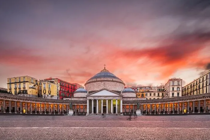 Framed Print : Naples, Italy from Plebiscito Square with San Francesco di Paola at dusk Framed Print : Naples, Italy from Plebiscito Square with San Francesco di Paola at dusk