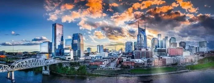 Framed Print : Nashville Skyline Panorama Framed Print : Nashville Skyline Panorama
