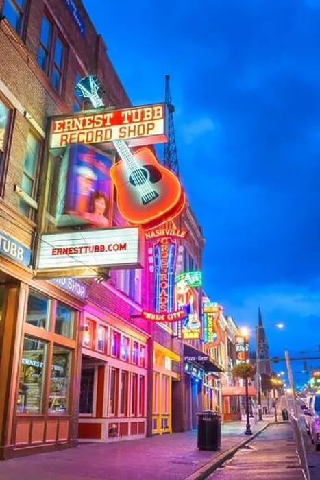 Framed Print : NASHVILLE, TENNESSEE - AUGUST 20, 2018: Honky-tonks on Lower Broadway. The district is famous for the numerous country music entertainment establishme Framed Print : NASHVILLE, TENNESSEE - AUGUST 20, 2018: Honky-tonks on Lower Broadway. The district is famous for the numerous country music entertainment establishme