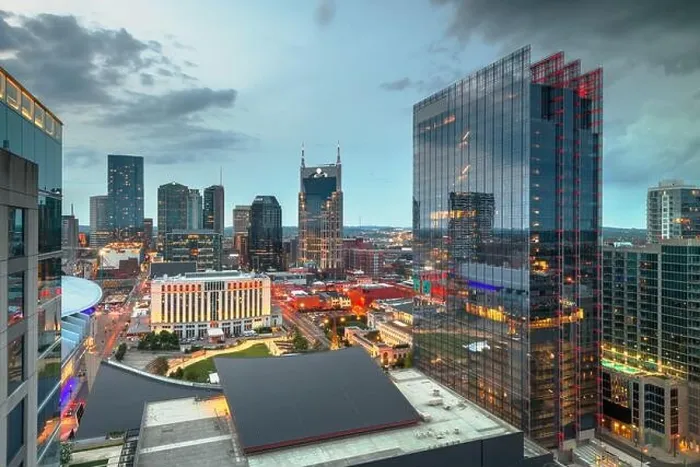 Framed Print : Nashville, Tennessee, USA downtown cityscape at dusk Framed Print : Nashville, Tennessee, USA downtown cityscape at dusk