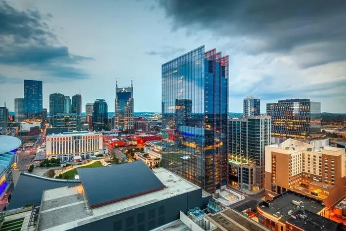Framed Print : Nashville, Tennessee, USA downtown cityscape at dusk Framed Print : Nashville, Tennessee, USA downtown cityscape at dusk