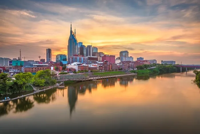 Framed Print : Nashville, Tennessee, USA skyline on the Cumberland River at night Framed Print : Nashville, Tennessee, USA skyline on the Cumberland River at night
