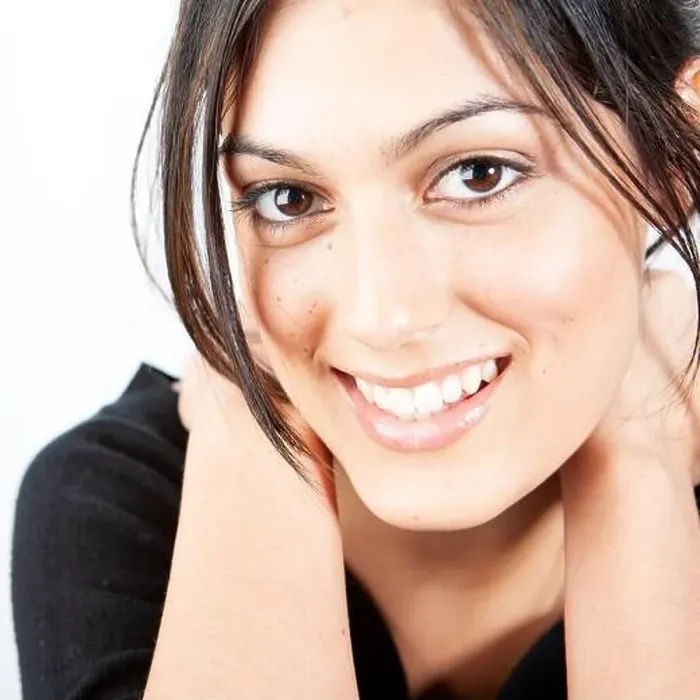 Framed Print : Natural Smile. A friendly close portrait of a beautiful young mixed-race Anglo-Indian female model Framed Print : Natural Smile. A friendly close portrait of a beautiful young mixed-race Anglo-Indian female model