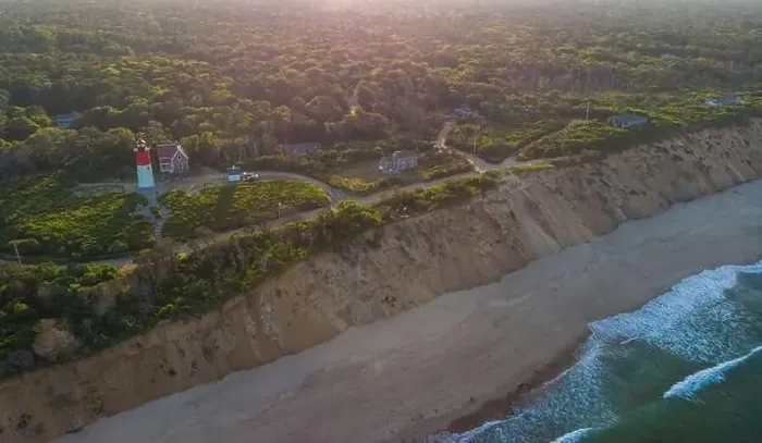 Framed Print : Nauset Beach with Nauset Light, aerial view Framed Print : Nauset Beach with Nauset Light, aerial view