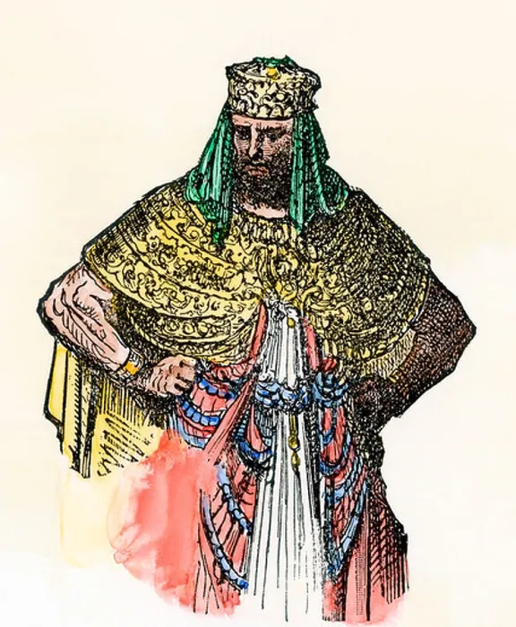 Framed Print : Nebuchadrezzar II, Chaldean king of Babylon. Hand-colored woodcut Framed Print : Nebuchadrezzar II, Chaldean king of Babylon. Hand-colored woodcut