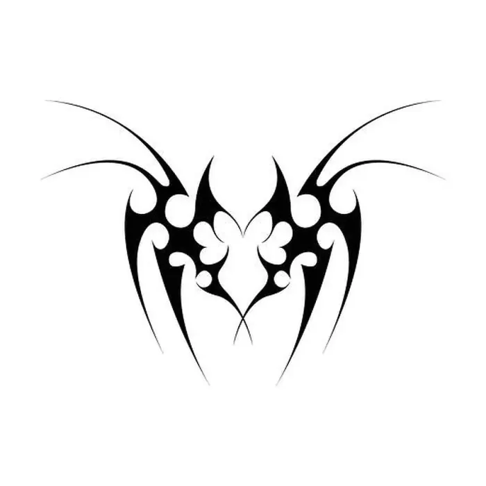 Framed Print : Neo tribal y2k gothic style tattoo. Cyber sigilism design. Vector illustration of black and white