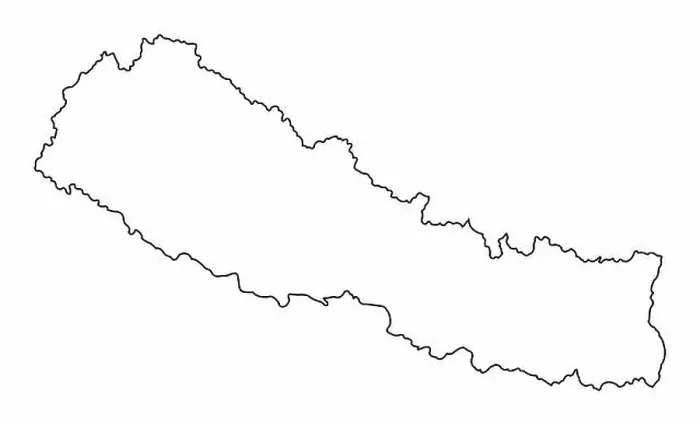 Framed Print : Nepal outline map isolated on white background Framed Print : Nepal outline map isolated on white background