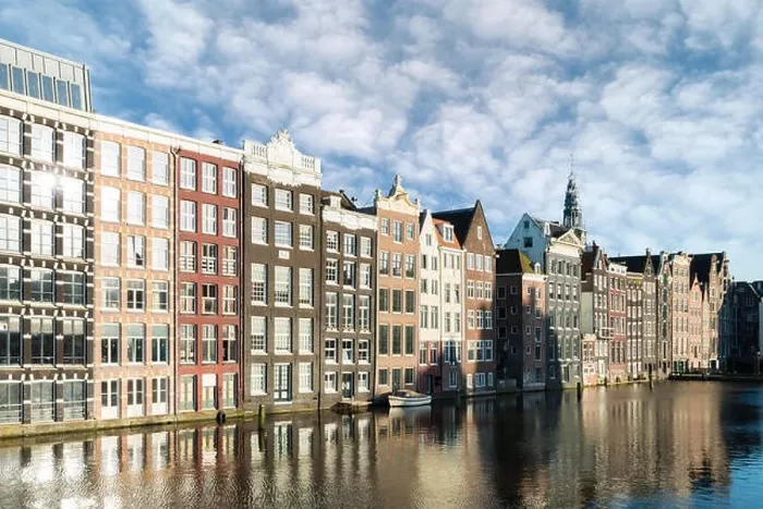 Framed Print : Netherlands traditional houses and Amsterdam canal in Amsterdam, Netherlands Framed Print : Netherlands traditional houses and Amsterdam canal in Amsterdam, Netherlands