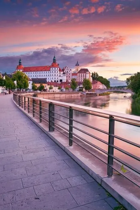 Framed Print : Neuburg an der Donau, Germany. Cityscape image of Neuburg an der Donau, Germany at summer sunset Framed Print : Neuburg an der Donau, Germany. Cityscape image of Neuburg an der Donau, Germany at summer sunset