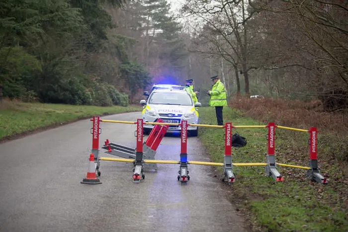 Framed Print : The new anti-terror measures that have been put in around Sandringham this week Framed Print : The new anti-terror measures that have been put in around Sandringham this week