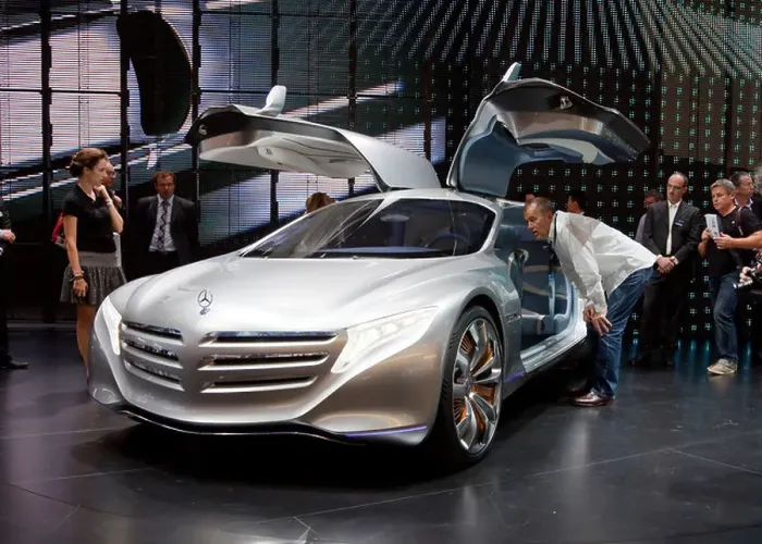 Framed Print : New Mercedes Benz Concept Car F125 on the IAA 2011 International Motor Show Frankfurt, Germany Framed Print : New Mercedes Benz Concept Car F125 on the IAA 2011 International Motor Show Frankfurt, Germany