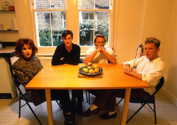Framed Print : New Order photographed for the Face magazine in 1986 Framed Print : New Order photographed for the Face magazine in 1986