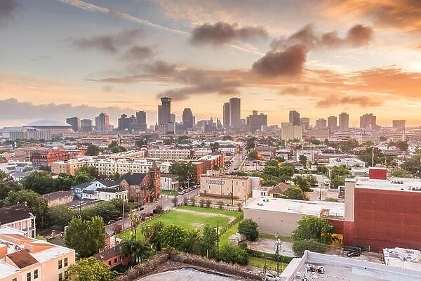 New Orleans, Louisiana downtown city skyline at twilight