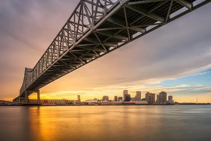 Framed Print : New Orleans, Louisiana, USA at Crescent City Connection Bridge over the Mississippi River at sunset Framed Print : New Orleans, Louisiana, USA at Crescent City Connection Bridge over the Mississippi River at sunset