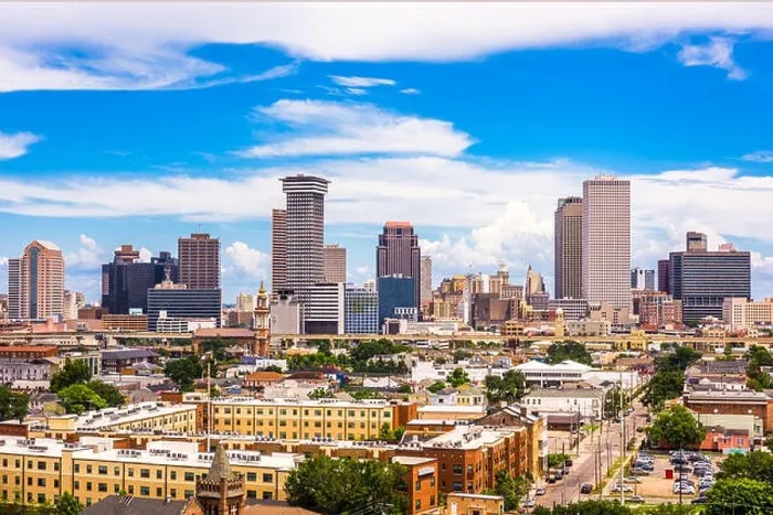 Framed Print : New Orleans, Louisiana, USA downtown city skyline Framed Print : New Orleans, Louisiana, USA downtown city skyline