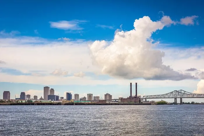 Framed Print : New Orleans, Louisiana, USA downtown city skyline on the Mississippi River Framed Print : New Orleans, Louisiana, USA downtown city skyline on the Mississippi River