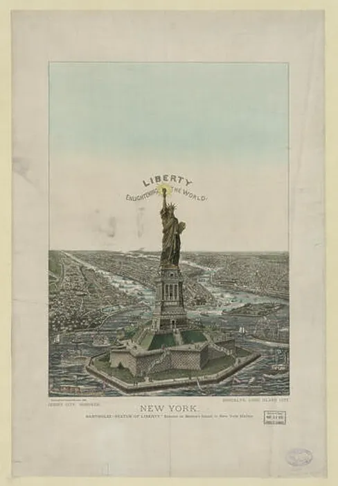 Framed Print : New York. Bartholdi Statue of Liberty, erected on Bedloe's Island, in New York Harbor Framed Print : New York. Bartholdi Statue of Liberty, erected on Bedloe's Island, in New York Harbor