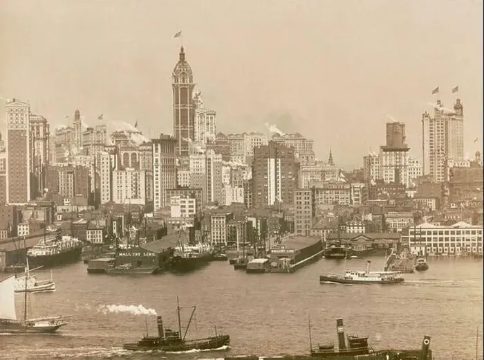 Framed Print : New York City skyline 24 September 1908 Framed Print : New York City skyline 24 September 1908