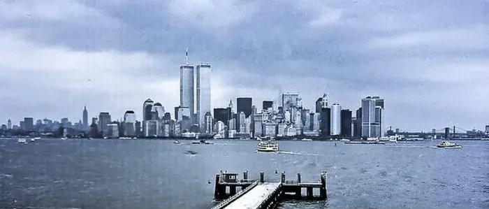 Framed Print : New York City Skyline, Twin Towers Pre-9 / 11