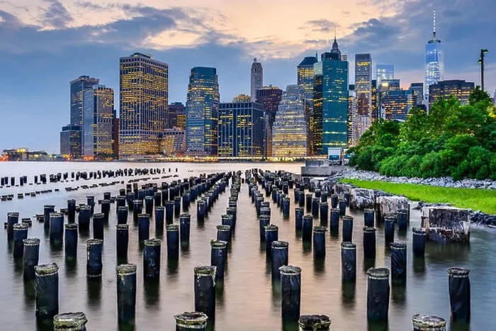 Framed Print : New York City, USA city skyline on the East River Framed Print : New York City, USA city skyline on the East River