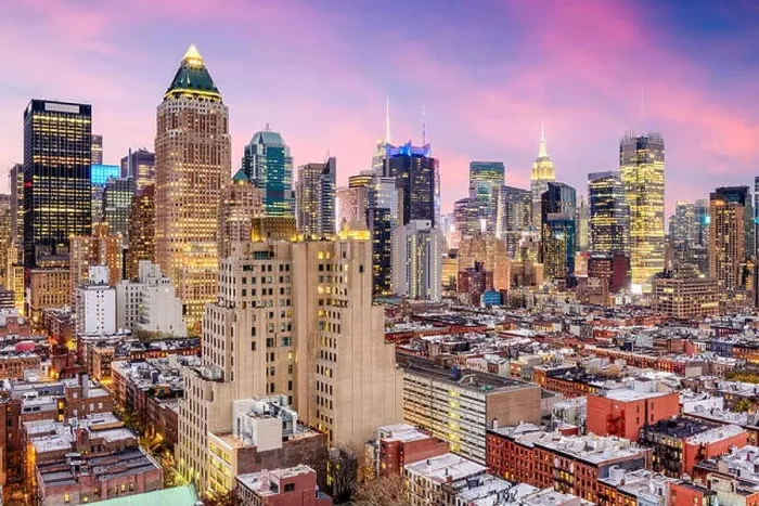 Framed Print : New York City, USA midtown Manhattan skyline over Hell's Kitchen Framed Print : New York City, USA midtown Manhattan skyline over Hell's Kitchen