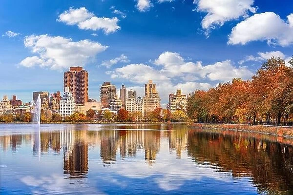 New York, New York at central park in autumn season
