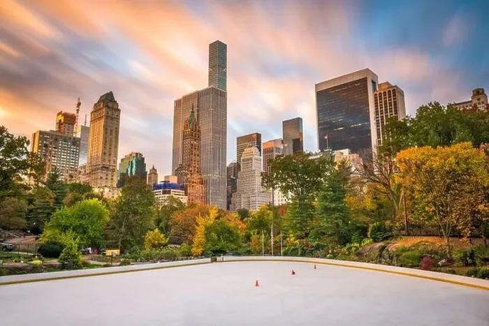 Framed Print : New York, New York, USA cityscape from Central Park in autumn Framed Print : New York, New York, USA cityscape from Central Park in autumn