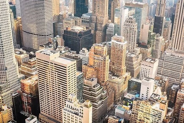 New York, New York, USA midtown manhattan rooftop cityscape