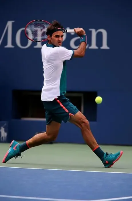 Framed Print : New York, USA. 01st Sep, 2015. Roger Federer during his first round match against Louis Mayer of Argentina at the U Framed Print : New York, USA. 01st Sep, 2015. Roger Federer during his first round match against Louis Mayer of Argentina at the U