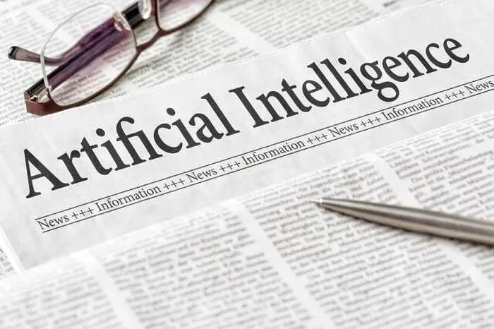 Framed Print : A newspaper with the headline Artificial Intelligence