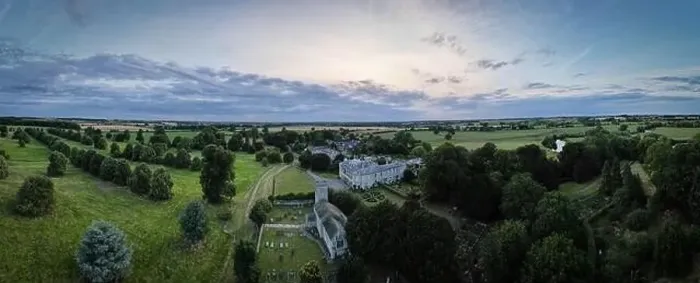 Framed Print : Newton Kyme Hall and Village Aerial Landscape Framed Print : Newton Kyme Hall and Village Aerial Landscape