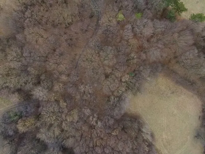 Framed Print : nice aerial drone image of the Vienna Woods in January in the afternoon