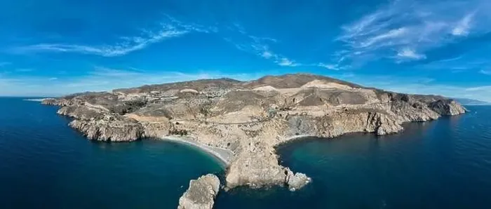 Framed Print : nice aerial view of the Rijana beach on the tropical coast of Granada, Spain Framed Print : nice aerial view of the Rijana beach on the tropical coast of Granada, Spain
