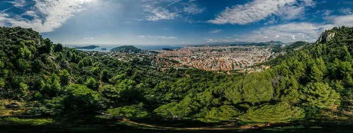 Framed Print : Nice city in the south of France on the azure coast drone Air 360 vr virtual reality drone panorama Framed Print : Nice city in the south of France on the azure coast drone Air 360 vr virtual reality drone panorama