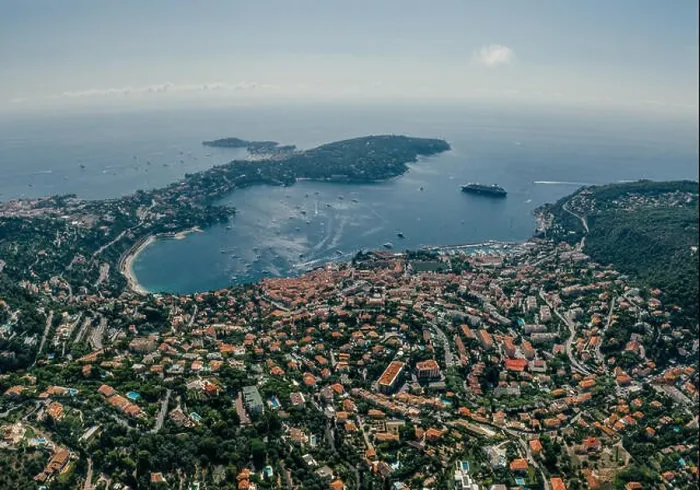 Framed Print : Nice city in the south of France on the azure coast drone Air 360 vr virtual reality drone panorama