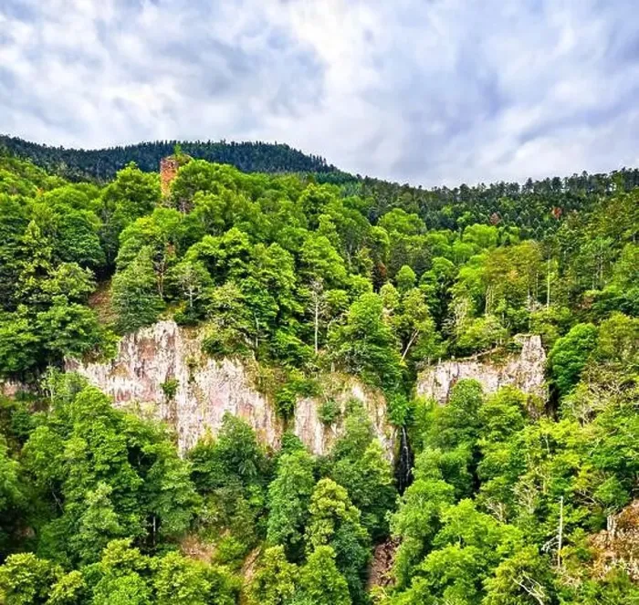Framed Print : Nideck Castle above the Waterfall in the Vosges Mountains - Alsace, France Framed Print : Nideck Castle above the Waterfall in the Vosges Mountains - Alsace, France