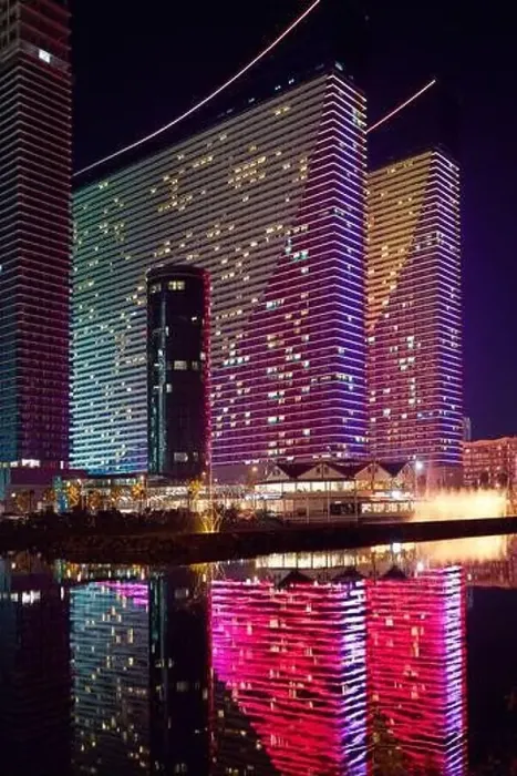 Framed Print : Night city of Batumi. Illuminated modern buildings at night Framed Print : Night city of Batumi. Illuminated modern buildings at night